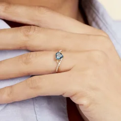 Bague Or Jaune Clothilde Topaze Oxydes De Zirconium-Histoire d'Or New