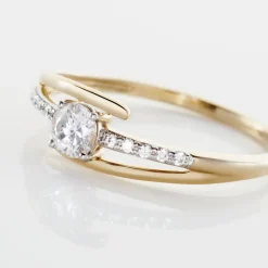 Bague Or Jaune Daegan Oxydes De Zirconium-Histoire d'Or