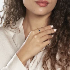 Bague Or Jaune Ebrard Saphir Diamants-Histoire d'Or New