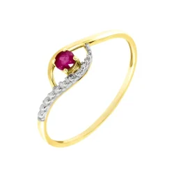 Bague Or Jaune Karmele Rubis-Histoire d'Or