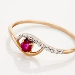 Bague Or Jaune Karmele Rubis-Histoire d'Or