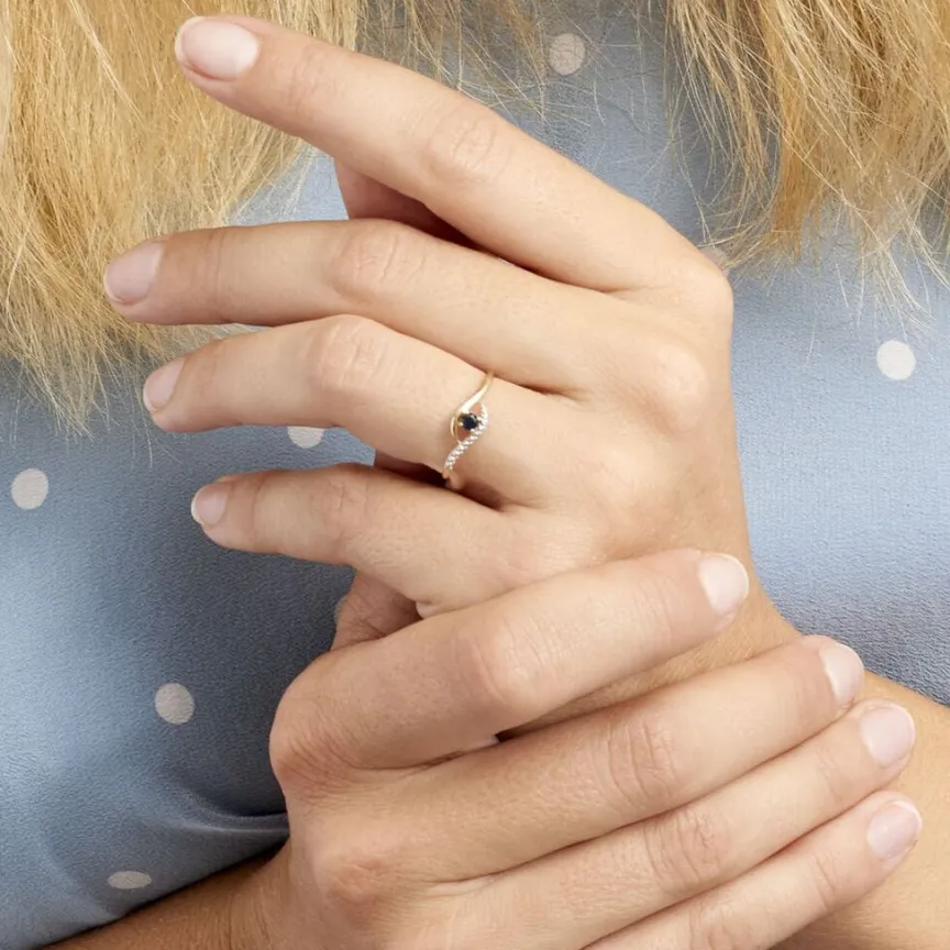 Bague Or Jaune Karmele Saphir-Histoire d'Or Hot