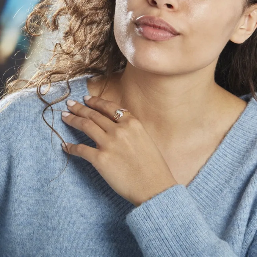 Bague Or Tricolore Dionyse Oxydes De Zirconium-Histoire d'Or New