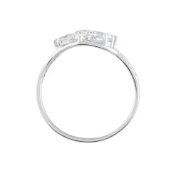 Histoire d'Or Bague Orchidee Or Blanc Topaze Oxyde De Zirconium