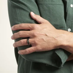 Bague Cosme Acier Noir-PHEBUS HIM Outlet