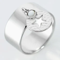 Bague Piassina Argent Blanc Nacre-Histoire d'Or Outlet