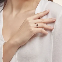 Bague Prudentia Argent Blanc Oxyde De Zirconium-Histoire d'Or Online