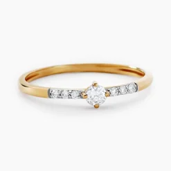 Bague Rebeckah Or Jaune Diamant Synthétique-Histoire d'Or Clearance