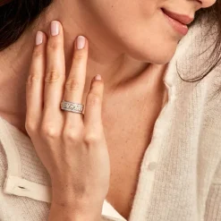 Bague Rome Argent Bicolore Oxyde De Zirconium-Histoire d'Or Hot