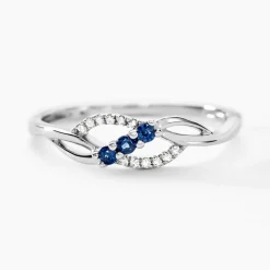 Bague Rosalyne Or Blanc Saphir Et Diamant-Histoire d'Or