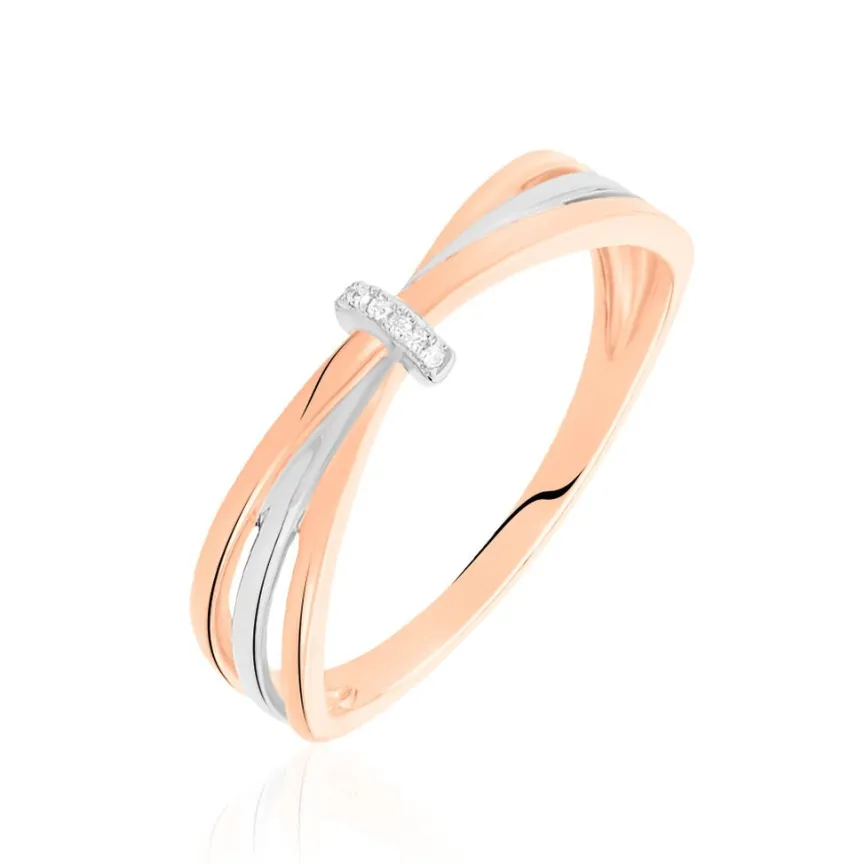 Bague Ruthe Or Bicolore Diamant-Histoire d'Or Sale