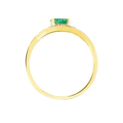 Bague Sagesse Or Jaune Emeraude Et Diamant-Histoire d'Or Clearance
