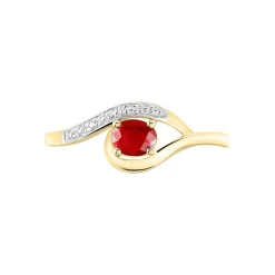 Bague Sagesse Or Jaune Rubis Et Diamant-Histoire d'Or Online