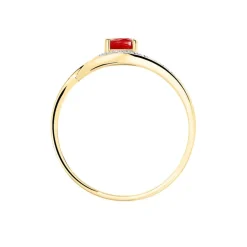 Bague Sagesse Or Jaune Rubis Et Diamant-Histoire d'Or Online