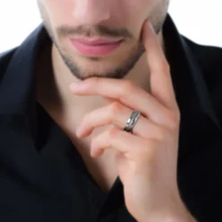 Bague Sam Acier Blanc-Histoire d'Or Sale