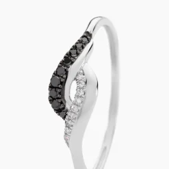 Bague Sculptural Or Blanc Diamant-Histoire d'Or
