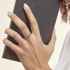 Bague Sculptural Or Blanc Diamant-Histoire d'Or