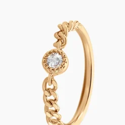 Bague Serenity Plaque Or Jaune Oxyde De Zirconium-Histoire d'Or Hot