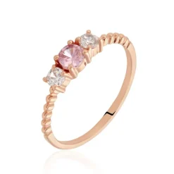 Bague Shahar Argent Rose Oxyde De Zirconium-Histoire d'Or Hot
