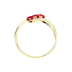 Histoire d'Or Bague Simma Or Jaune Diamant Et Rubis