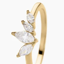 Bague Siona Plaque Or Jaune Oxyde De Zirconium-Histoire d'Or Online