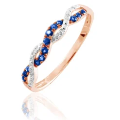 Bague Sofia Or Rose Saphir Et Diamant-Histoire d'Or Discount