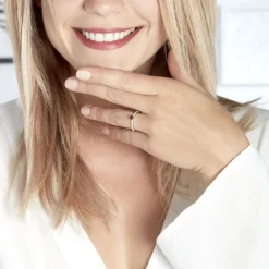 Bague Solitaire Argent Blanc Quitteri Oxyde De Zirconium-Histoire d'Or New