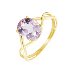 Histoire d'Or Bague Solitaire Armaelle Or Jaune Amethyste