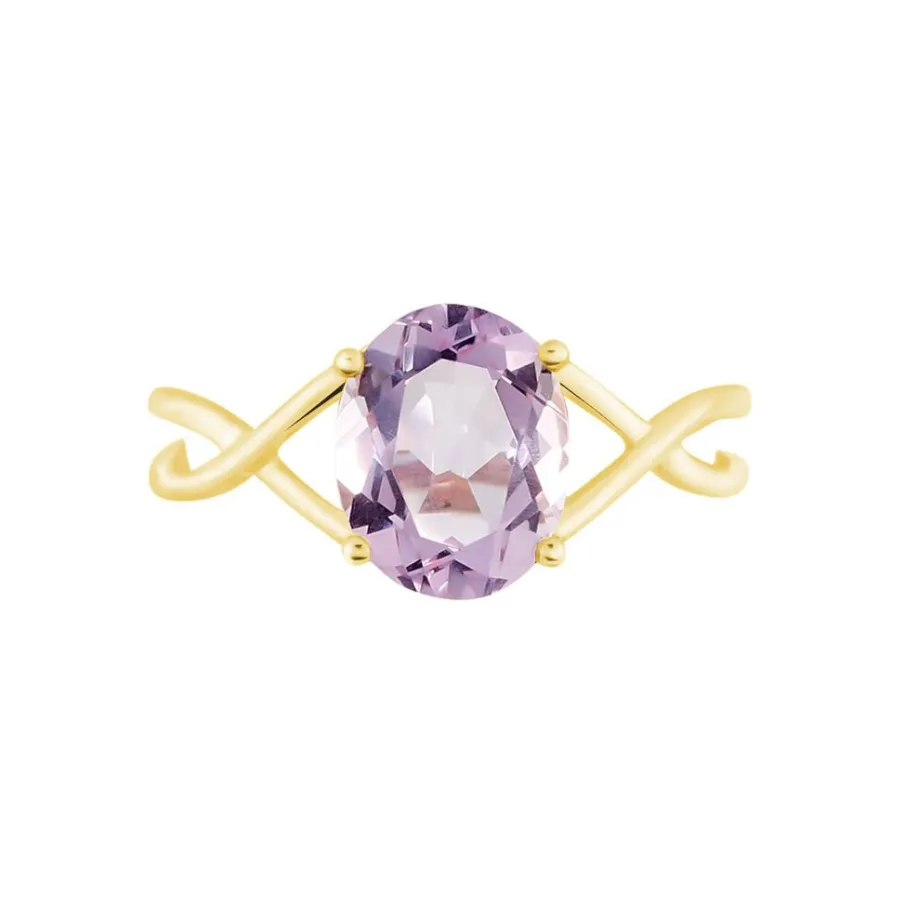 Histoire d'Or Bague Solitaire Armaelle Or Jaune Amethyste