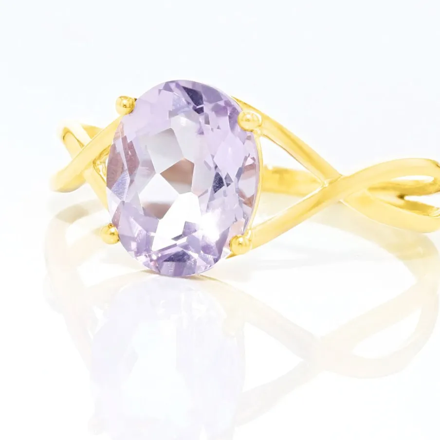 Histoire d'Or Bague Solitaire Armaelle Or Jaune Amethyste