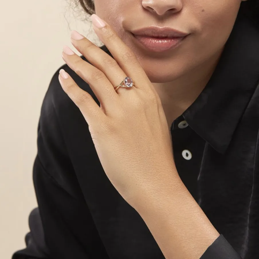 Histoire d'Or Bague Solitaire Armaelle Or Jaune Amethyste