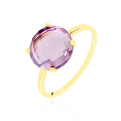 Bague Solitaire Armantia Or Jaune Amethyste-Histoire d'Or New