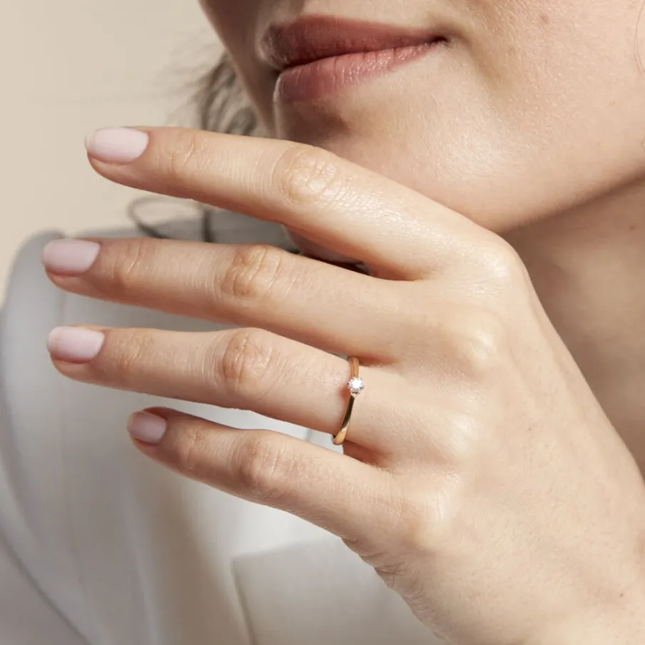 Histoire d'Or Bague Solitaire Athena