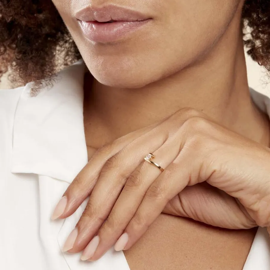 Histoire d'Or Bague Solitaire Camilia De Zirconium