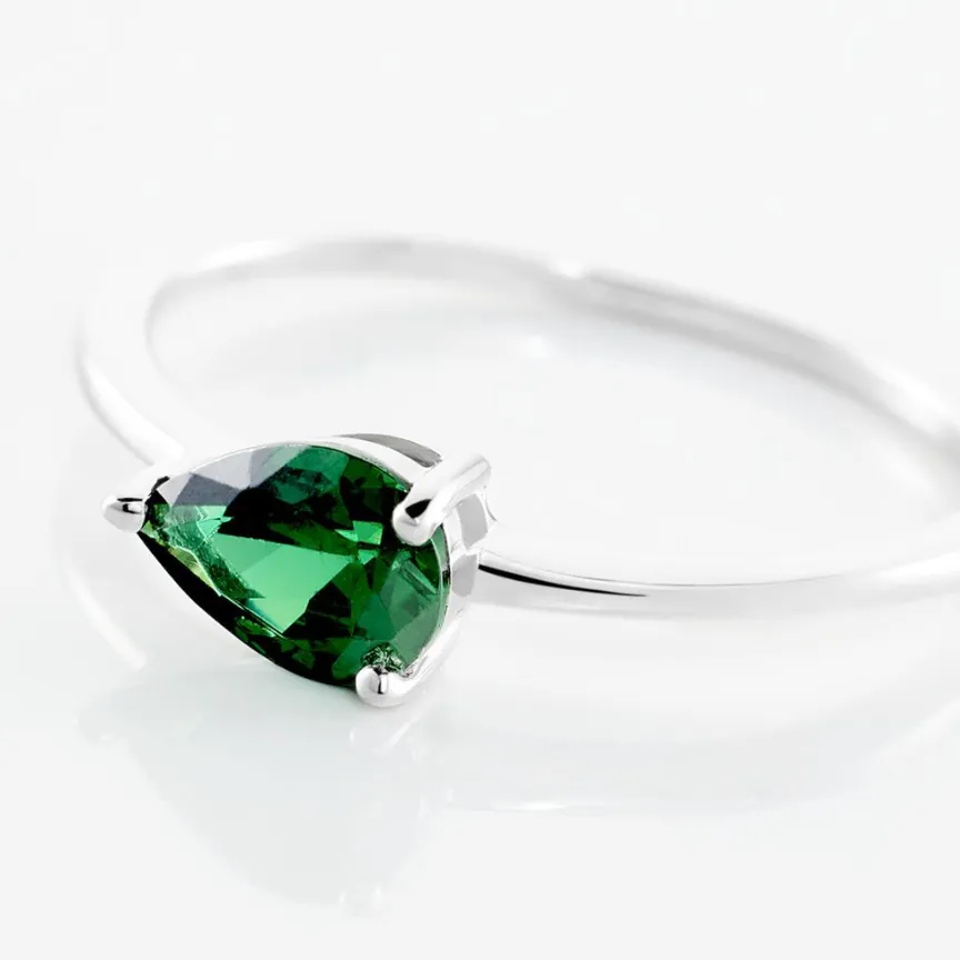 Bague Solitaire Cheick Argent Oxyde De Zirconium-Histoire d'Or New