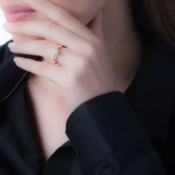 Bague Solitaire Collection Grace Or Rose Diamant-Histoire d'Or Clearance