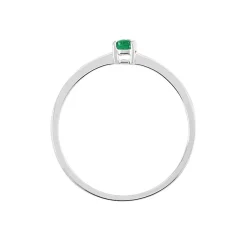 Bague Solitaire Dota Or Blanc Emeraude-Histoire d'Or New