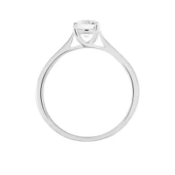 Bague Solitaire Fiona Or Blanc Diamant Synthetique-Histoire d'Or