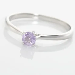 Bague Solitaire Fiona Or Blanc Amethyste-Histoire d'Or Clearance