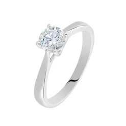 Bague Solitaire Fiona Or Blanc Diamant Synthetique-Histoire d'Or Best