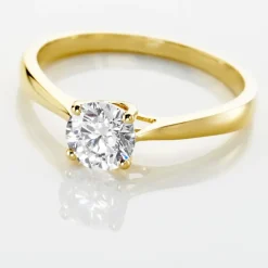 Bague Solitaire Fiona Or Jaune Diamant Synthetique-Histoire d'Or Discount
