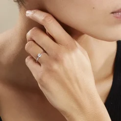 Bague Solitaire Fiona Or Blanc Diamant Synthetique-Histoire d'Or New