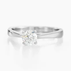 Histoire d'Or Bague Solitaire Fiona Or Blanc Diamant Synthetique