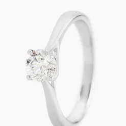 Histoire d'Or Bague Solitaire Fiona Or Blanc Diamant Synthetique