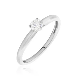 Bague Solitaire Flora Or Blanc Diamant-Histoire d'Or New