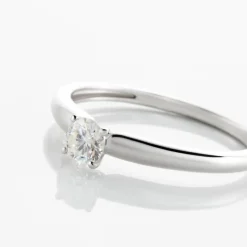 Bague Solitaire Flora Or Blanc Diamant-Histoire d'Or New