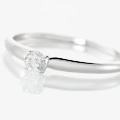 Bague Solitaire Flora Or Blanc Diamant-Histoire d'Or Sale