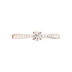 Bague Solitaire Hemera Or Rose Diamant-Histoire d'Or Clearance
