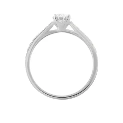 Bague Solitaire Hemera Or Blanc Diamant Synthetique-Histoire d'Or Clearance