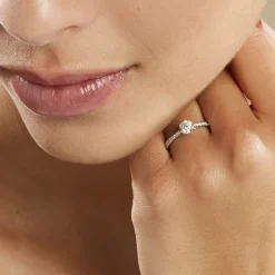 Bague Solitaire Hemera Or Blanc Diamant Synthetique-Histoire d'Or Clearance